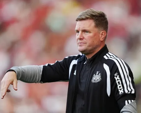 Eddie Howe during the 4-1 defeat at Bristol City